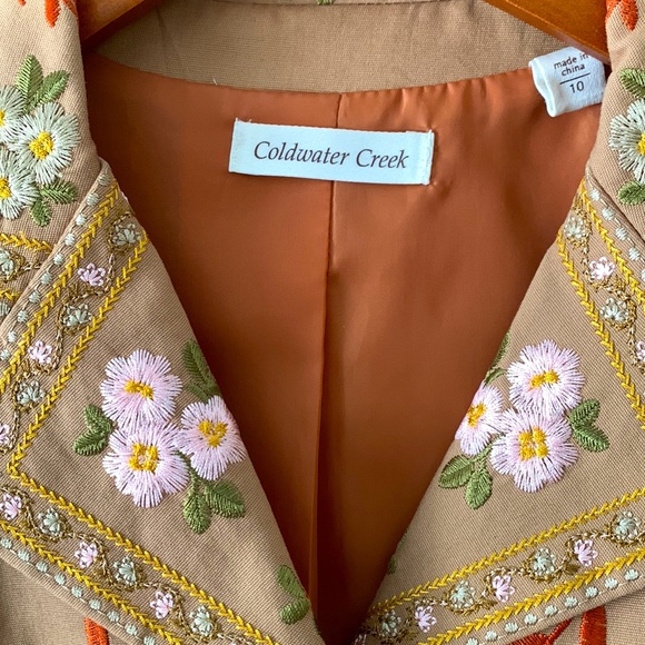 Coldwater Creek Embroidered Car Coat - Picture 3 of 5